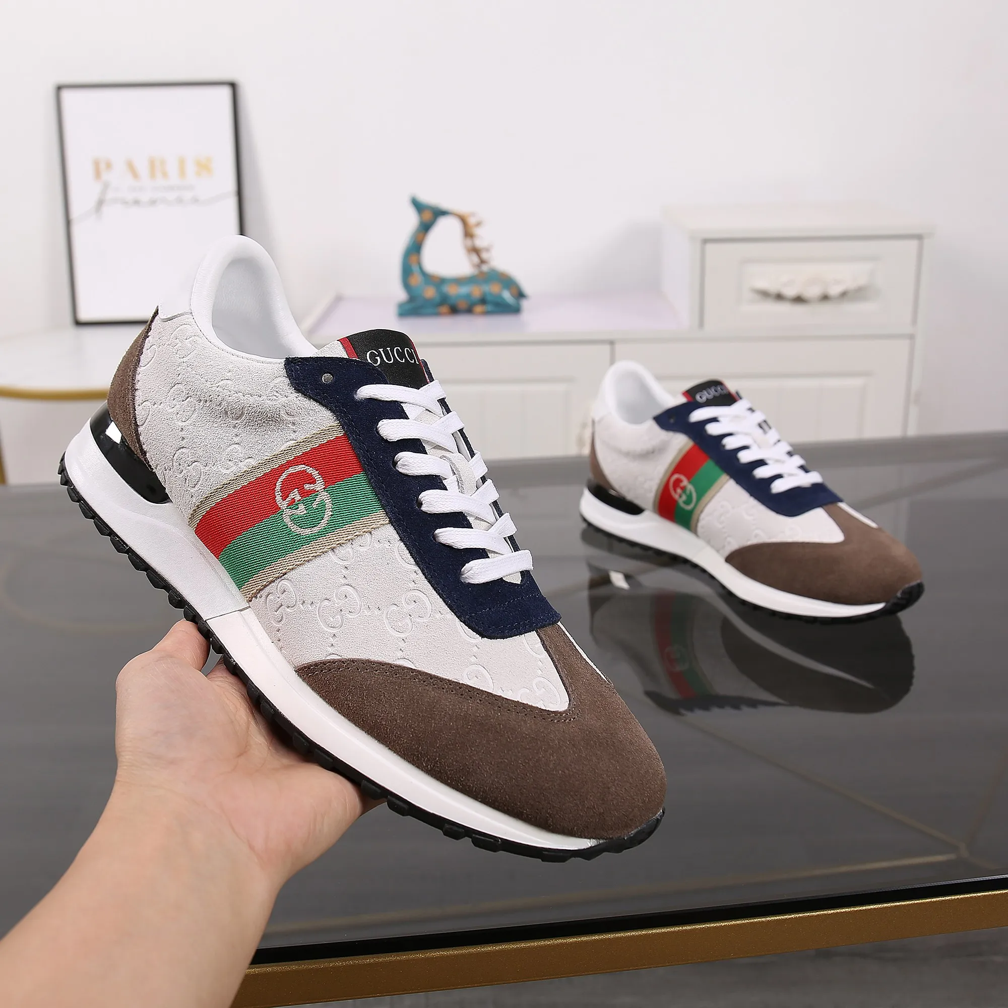 p420👾👾Spring new style is here again! [Gucci Sports Men's Shoes] Gucci fashionable casual men's shoes🇨🇳Original 1:1 mold opening, new models are available first💯Not high-profile but avant-garde, simple, low-key and fashionable, super versatile style🌿Made of original cowhide➕Sheepskin lining🎋The version is comfortable on the feet, and the workmanship is first-class🍍38-44 Large quantities in stock